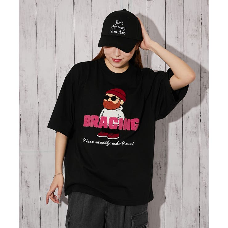 《ひげキャラクター×ロゴ》Ｔシャツ／ストリート／春夏秋／全４色 | GORGE  | 詳細画像1 