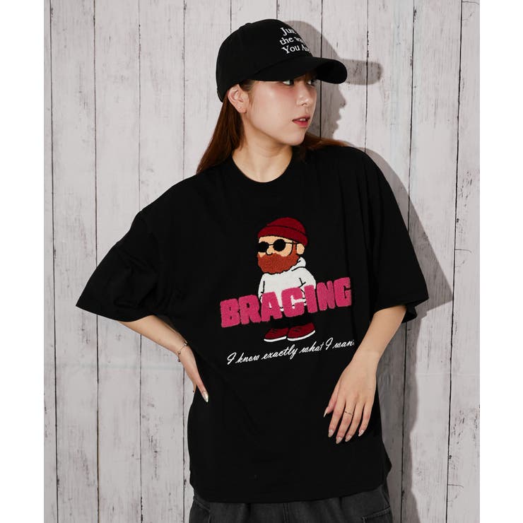 《ひげキャラクター×ロゴ》Ｔシャツ／ストリート／春夏秋／全４色 | GORGE  | 詳細画像3 
