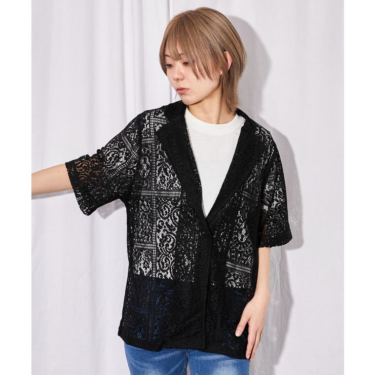 《総レース》半袖テーラードジャケット／キレイめカジュアル／春夏／全２色 | GORGE  | 詳細画像8 