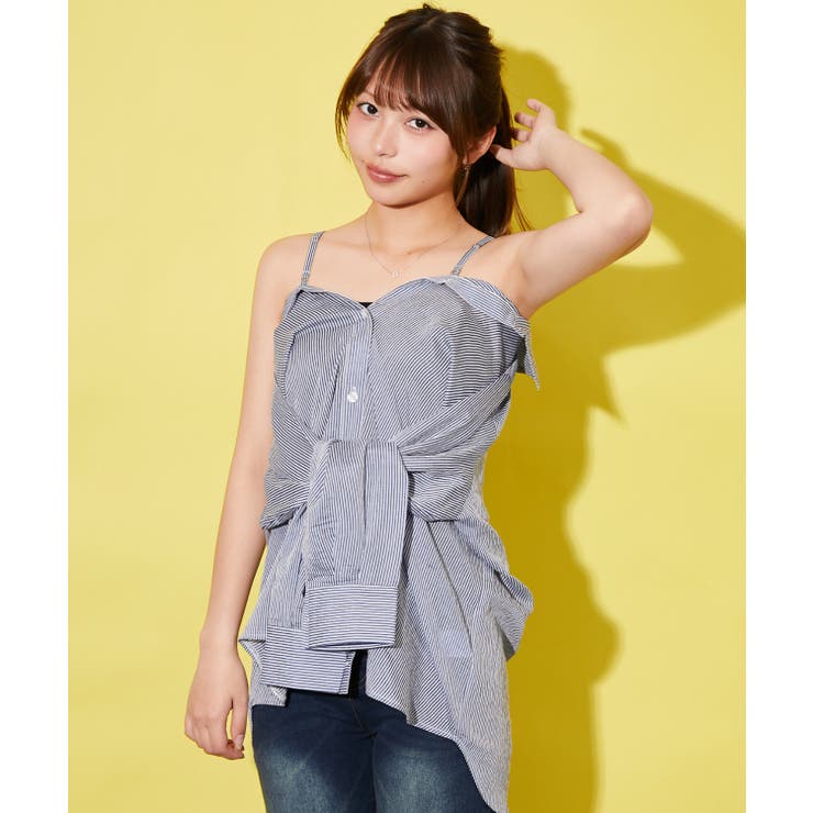 《３ＷＡＹ×シアー素材》ストライプシャツ／フェミニン／春夏秋／全３色 | GORGE  | 詳細画像22 