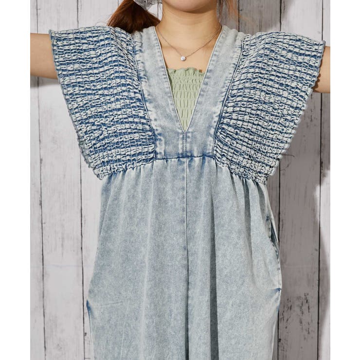 《シャーリングデニムオールインワン》オールインワン／カジュアル／春夏秋／全３色 | GORGE  | 詳細画像21 