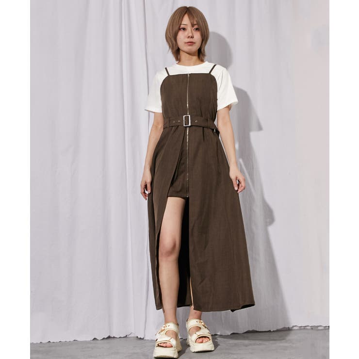 《ベルト付き×フロントＺＩＰ》オールインワン／カジュアル／春夏秋／全３色 | GORGE  | 詳細画像16 