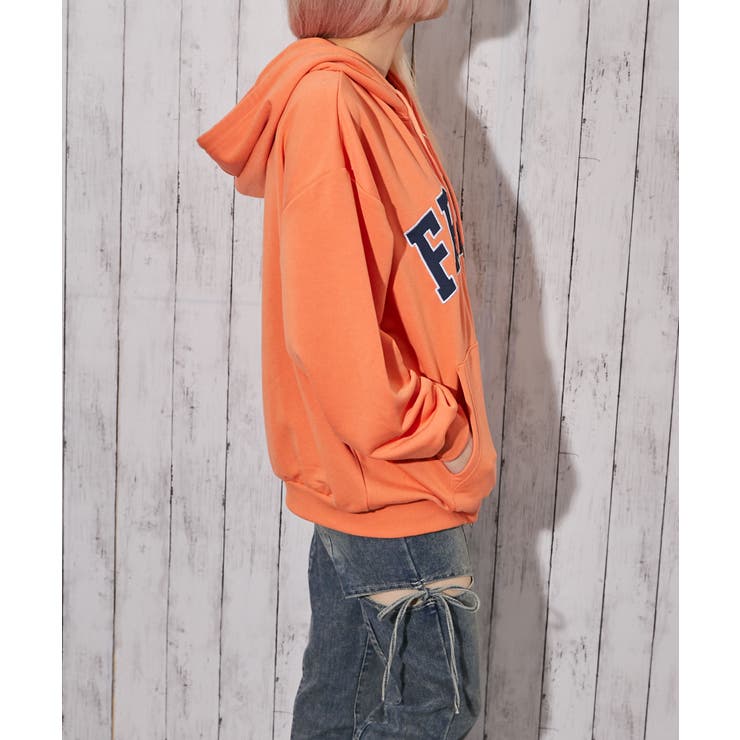 《カレッジロゴ刺繍》ＺＩＰパーカー／ビッグシルエット／春秋／全３色 | GORGE  | 詳細画像3 