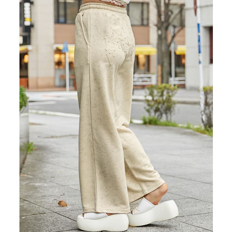 アイボリー | 《ピグメント風・ワイド》スウェットパンツ／ストリート／春秋冬／全３色 | GORGE 