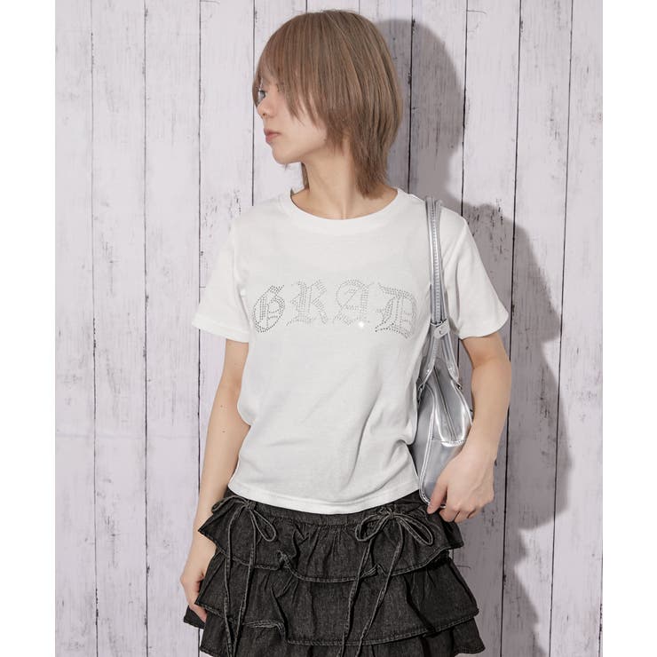《ラインストーンロゴ×短丈》Ｔシャツ／Ｙ２Ｋ／春夏／全２色 | GORGE  | 詳細画像2 