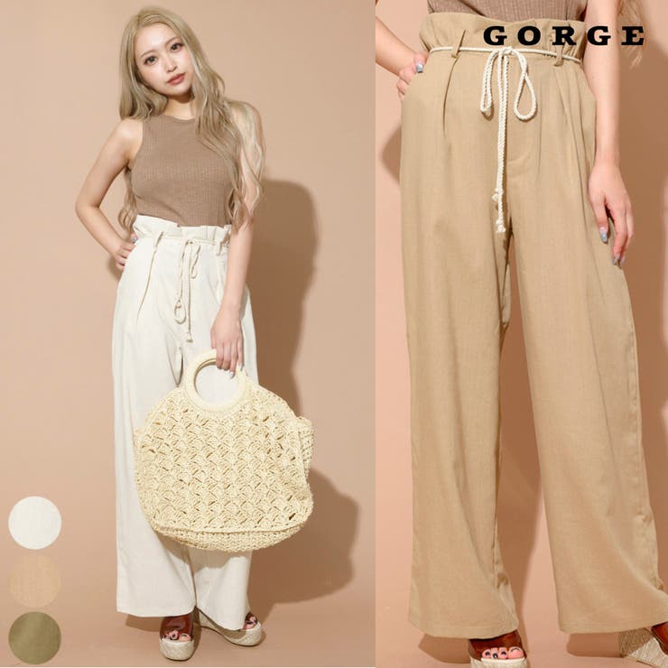 【goa（ゴア）】 麻 レーヨン 裾絞り パンツ goa（ゴア）】 麻 レーヨン 裾絞り パンツ パンツ