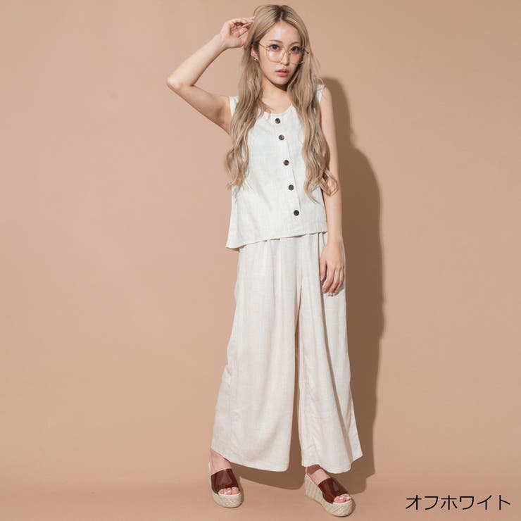 麻&レーヨン　セットアップ 綿レーヨン麻スカートセットアップ※一部店舗のみ入荷