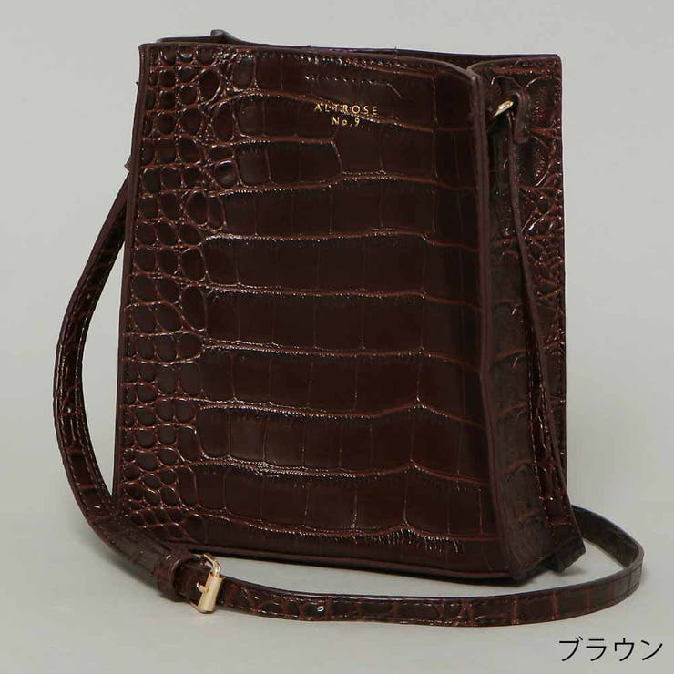 ブラウン | 《型押しデザイン×スクエア》縦型ミニショルダーバッグ／シンシアショルダー	 | GORGE 