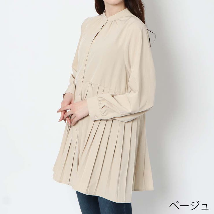 ベージュ | プリーツシャツ | GORGE 