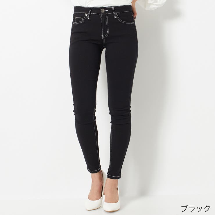 配色ステッチスキニーパンツ[品番：GORW0004016]｜GORGE