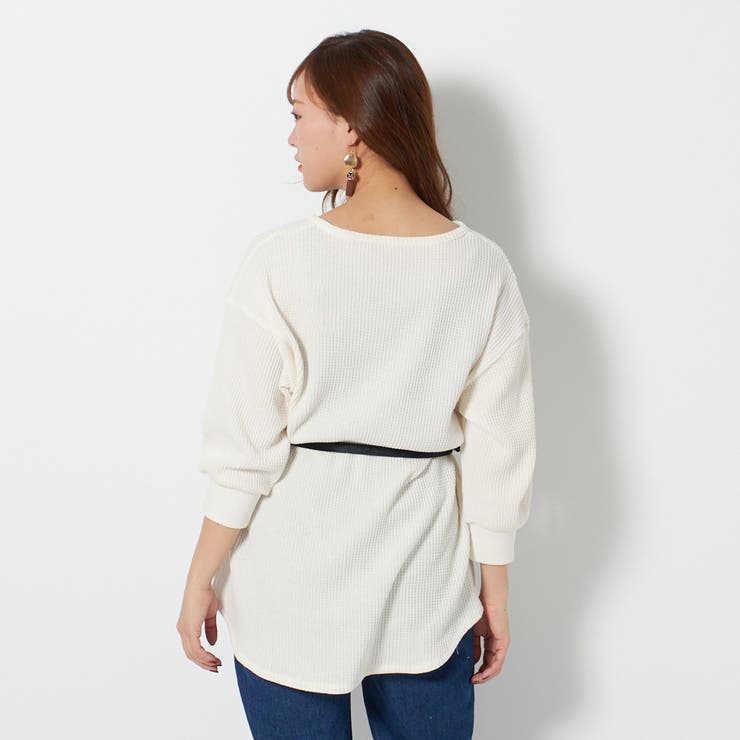 キーネックワッフルプルオーバー | GORGE  | 詳細画像4 