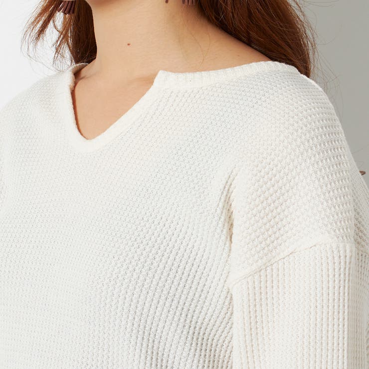 キーネックワッフルプルオーバー | GORGE  | 詳細画像5 