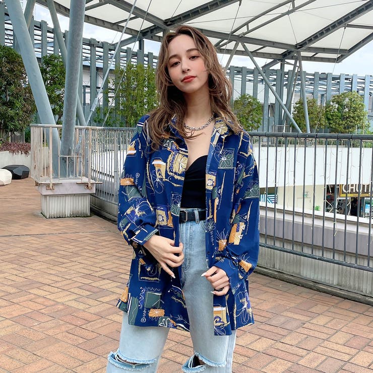 ネイビー | 柄シャツ | GORGE 