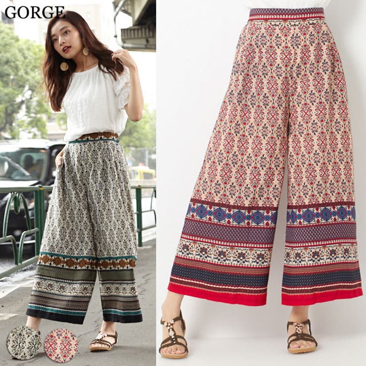 エスニックワイドパンツ 品番 Gorw Gorge ゴージ のレディースファッション通販 Shoplist ショップリスト