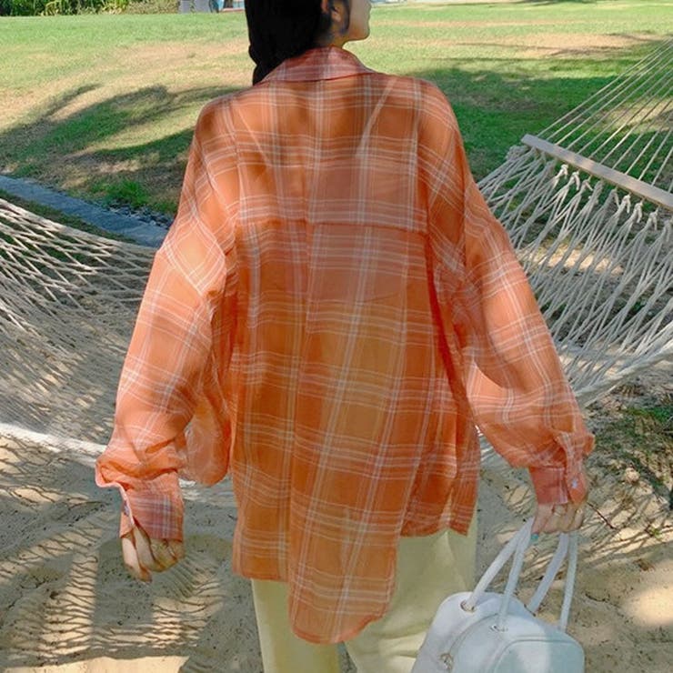 GRANCY】Shirring Design Bleach Check Shirt / シャーリング