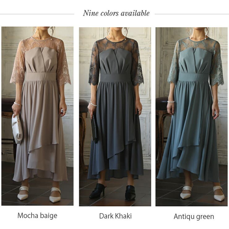 パーティードレス 結婚式 ワンピース[品番：GRVW0000819