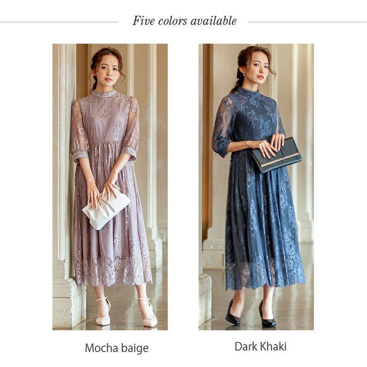 パーティードレス 結婚式 ワンピース[品番：GRVW0000821