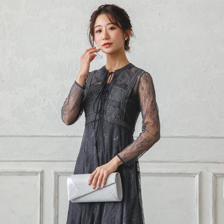 2Wayレイヤードレースドレス ドレス 結婚式[品番:GRVW0000901 2Wayレイヤードレースドレス ドレス 結婚式[品番:GRVW0000901