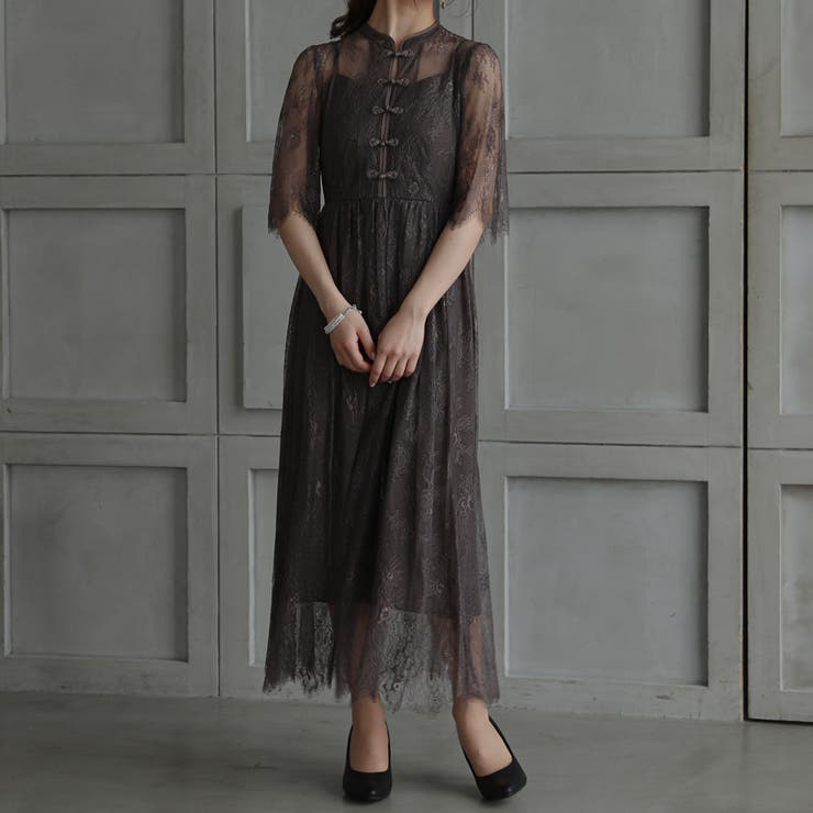 オールレースチャイナディティールワンピース ドレス 結婚式 | epicday | 詳細画像33 