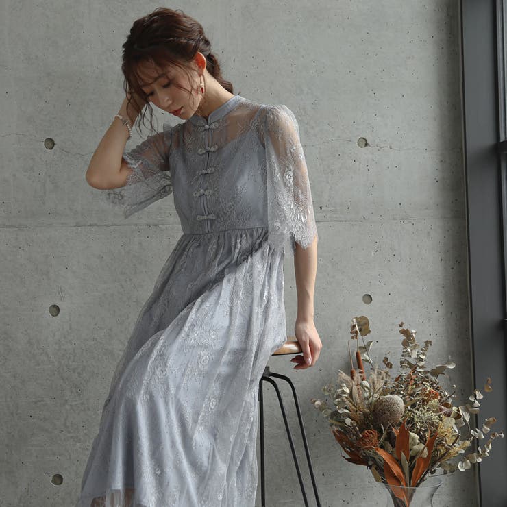 オールレースチャイナディティールワンピース ドレス 結婚式 | epicday | 詳細画像41 