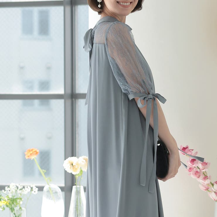 タックデザインAラインロングドレス 結婚式  ワンピース[品番：GRVW0001063]｜epicday（エピックデイ）のレディースファッション通販｜SHOPLIST（ショップリスト）