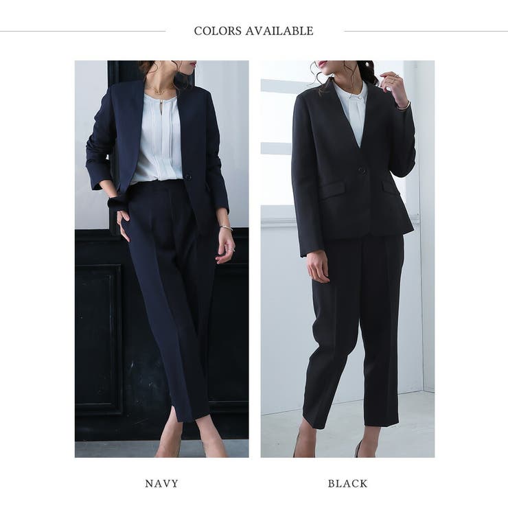 美品✨フレイアイディー セットアップ スーツ ノーカラー ブラック 洗える S RUIRUE BOUTIQUE セットアップ ノーカラージャケット＆オールインワン