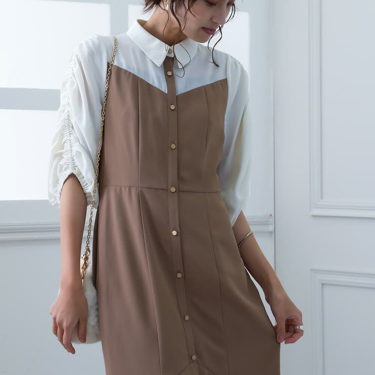 シャツドッキングマーメイドワンピース 結婚式 ワンピース | epicday | 詳細画像4 