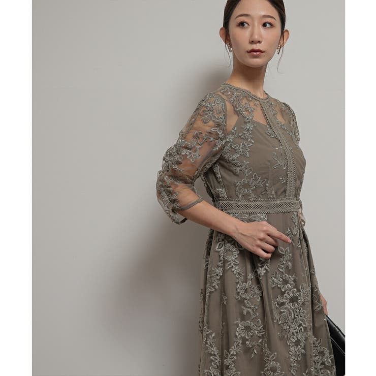 美品✨epic day バックリボンレースロングワンピース 結婚式