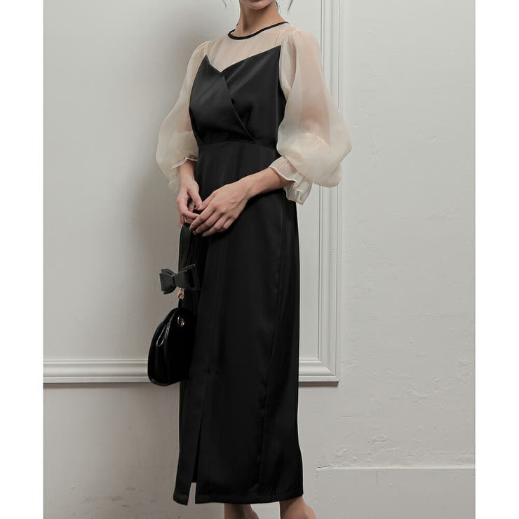 サテンタイトロングドレス 結婚式 ワンピース | epicday | 詳細画像32 