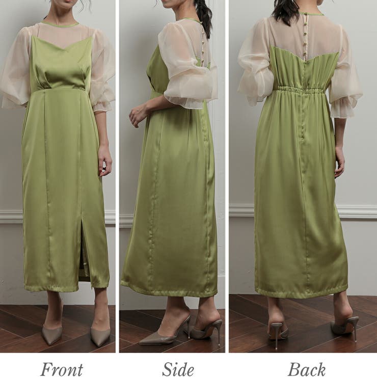 サテンタイトロングドレス 結婚式 ワンピース | epicday | 詳細画像41 