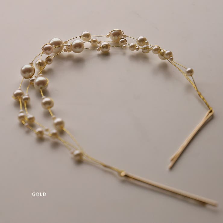 ゴールド | 3連パールヘッドドレス haremode ハレモード | epicday