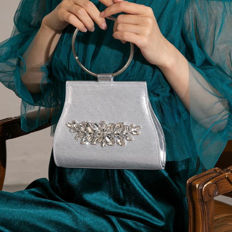 ビジュー付サークルハンドルハンドバッグ パーティーバッグ パーティー | epicday | 詳細画像9 