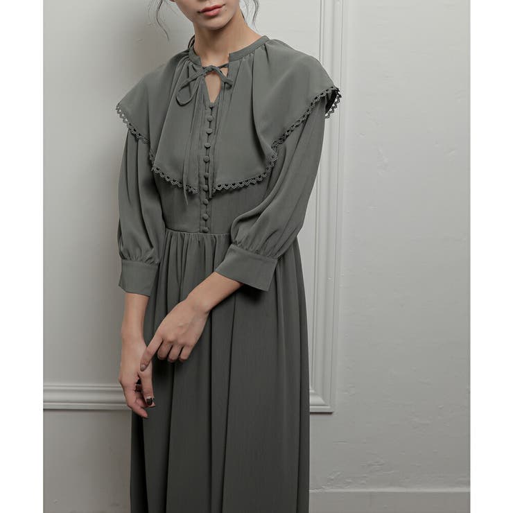 ビッグカラーロングドレス 結婚式 ワンピース | epicday | 詳細画像6 