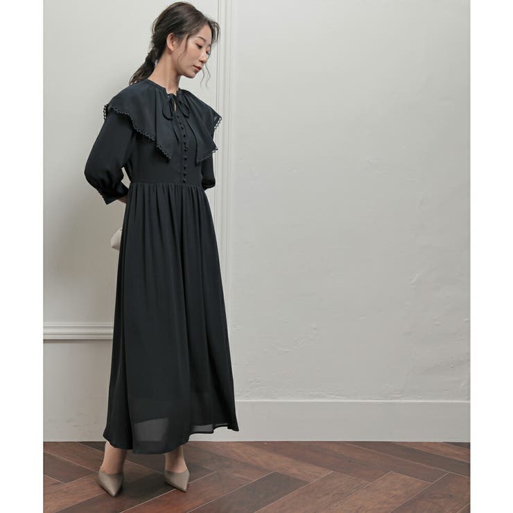 ビッグカラーロングドレス 結婚式 ワンピース | epicday | 詳細画像27 