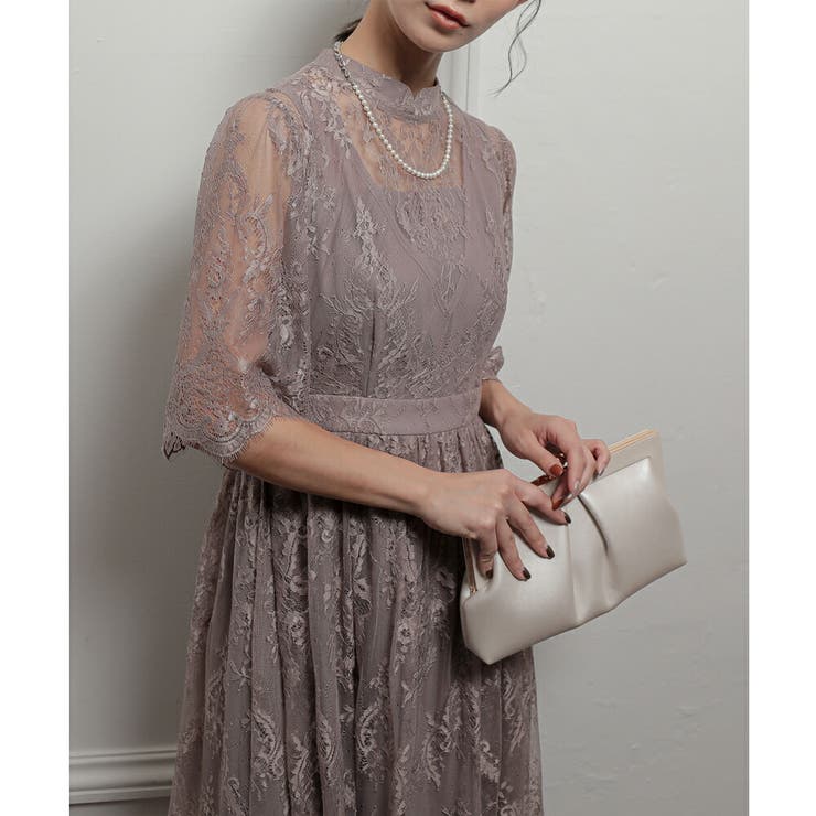 フレアスリーブレースロングドレス 結婚式 ワンピース | epicday | 詳細画像8 