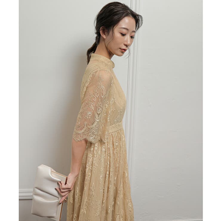 フレアスリーブレースロングドレス 結婚式 ワンピース | epicday | 詳細画像30 