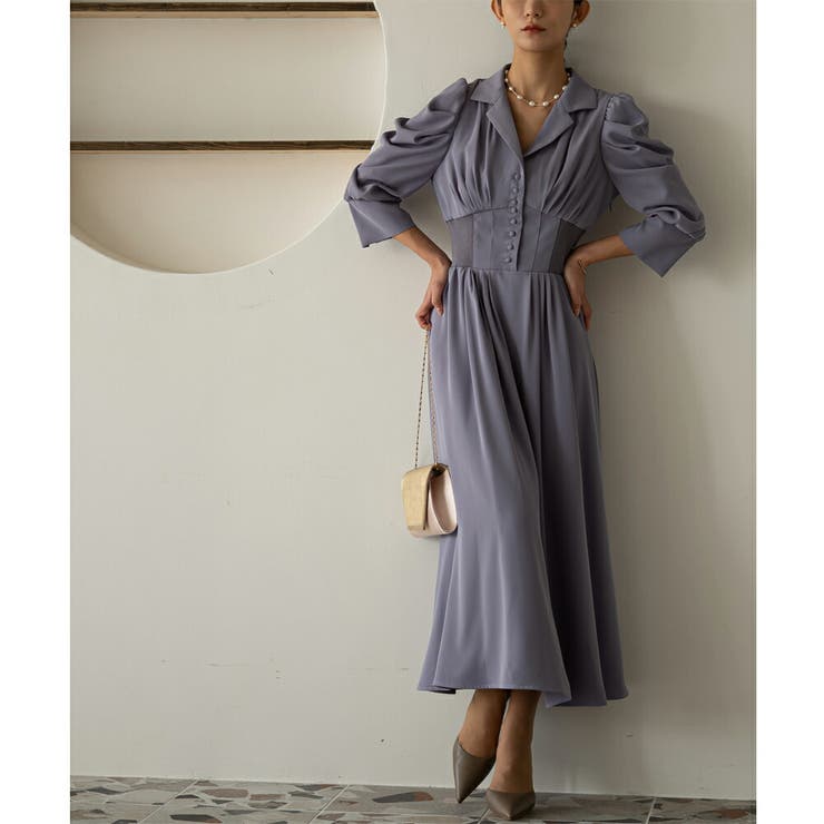 リブウエストテーラードロングドレス ドレス 結婚式 | epicday | 詳細画像3 