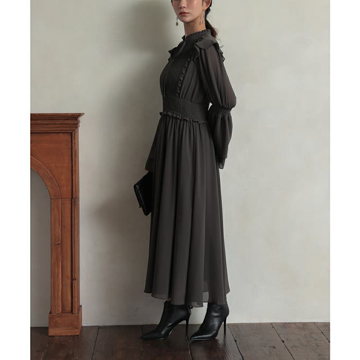 プリーツシフォンロングドレス ドレス 結婚式 | epicday | 詳細画像16 