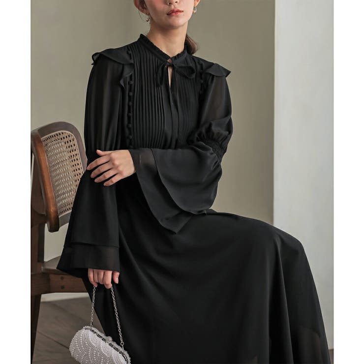 プリーツシフォンロングドレス ドレス 結婚式 | epicday | 詳細画像38 