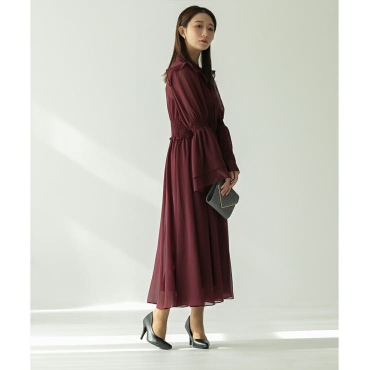 プリーツシフォンロングドレス ドレス 結婚式 | epicday | 詳細画像47 