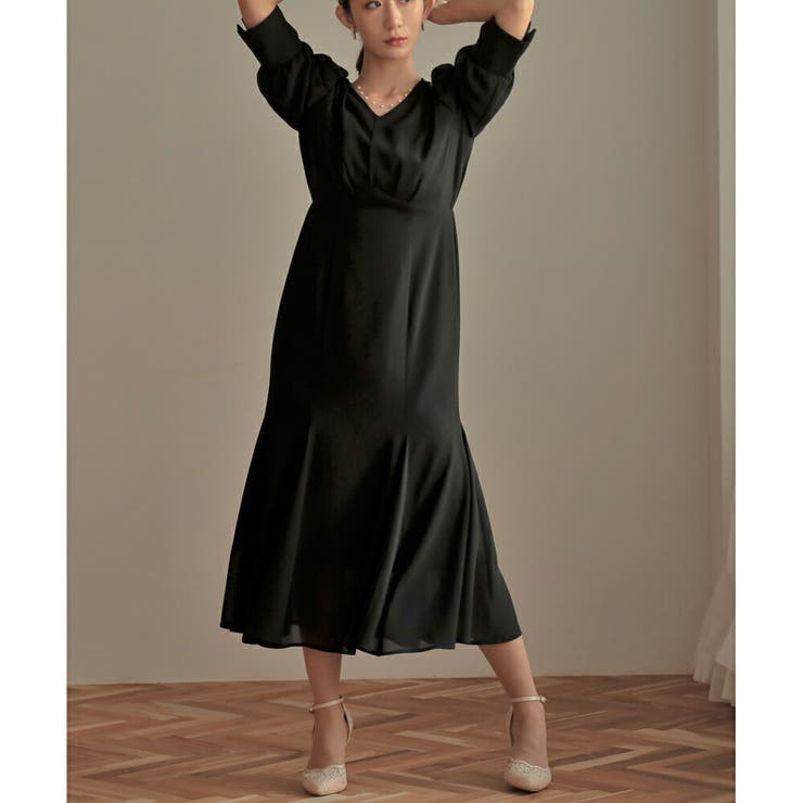 ギャザースリーブシフォンロングドレス ドレス 結婚式 | epicday | 詳細画像39 