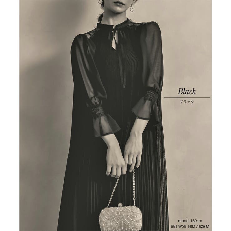 プリーツシフォンAラインロングドレス ドレス 結婚式 | epicday | 詳細画像33 