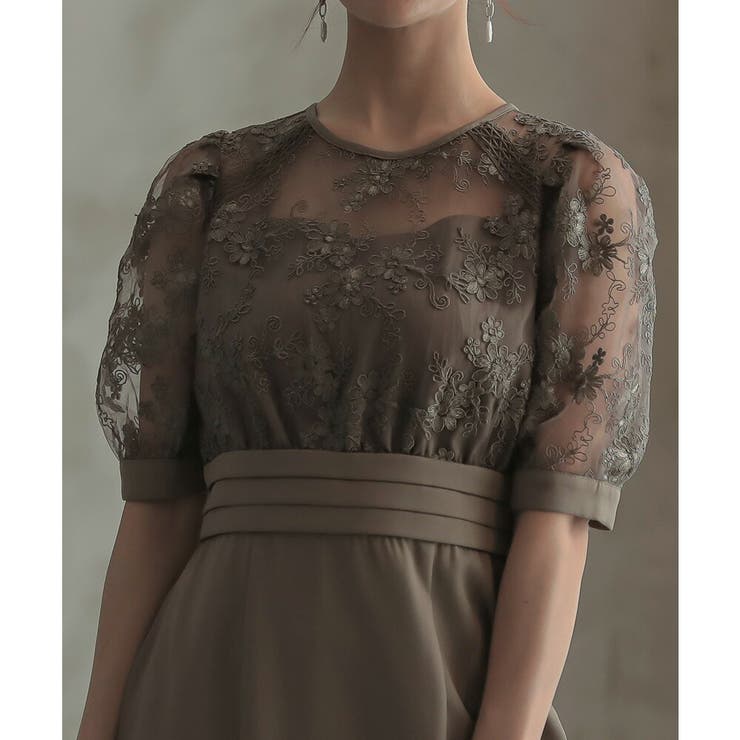 レースコンビタイトロングドレス 結婚式 ワンピース | epicday | 詳細画像38 