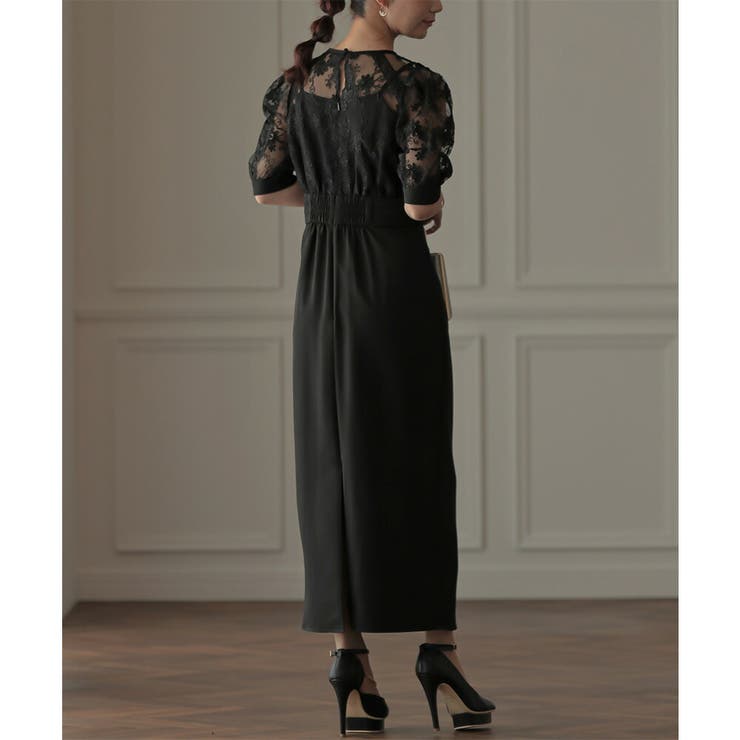 レースコンビタイトロングドレス 結婚式 ワンピース | epicday | 詳細画像30 