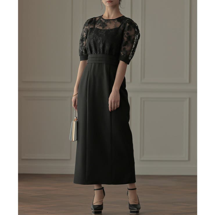 レースコンビタイトロングドレス 結婚式 ワンピース | epicday | 詳細画像31 