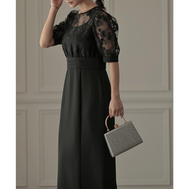 レースコンビタイトロングドレス 結婚式 ワンピース | epicday | 詳細画像34 