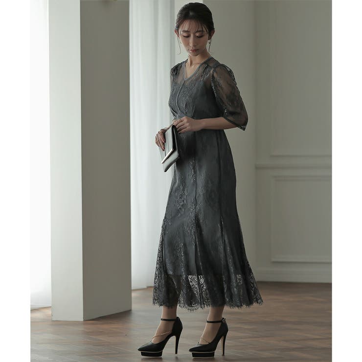 レースロングマーメイドドレス ドレス 結婚式 | epicday | 詳細画像4 