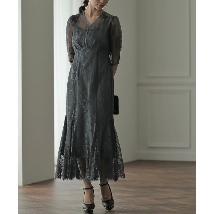 レースロングマーメイドドレス ドレス 結婚式 | epicday | 詳細画像9 