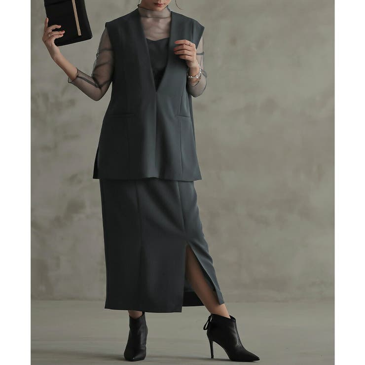 プルオーバージレ＆ワンピースセットアップ ドレス 結婚式 | epicday | 詳細画像28 