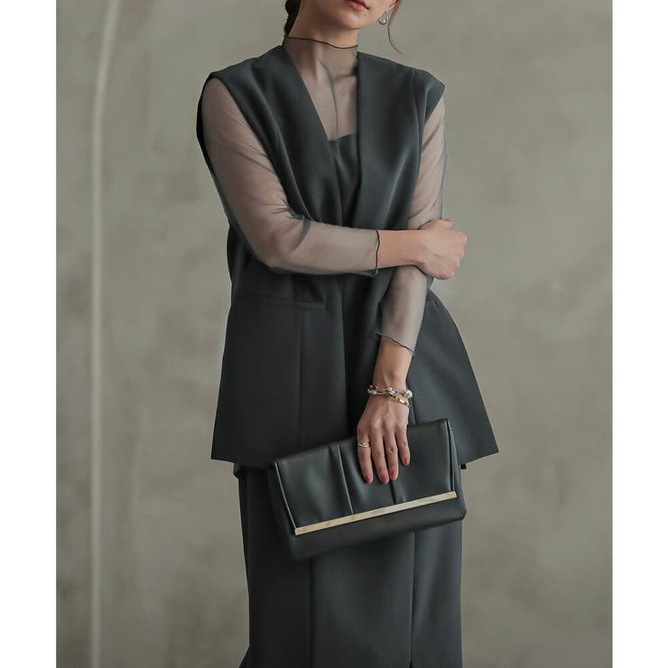 プルオーバージレ＆ワンピースセットアップ ドレス 結婚式 | epicday | 詳細画像30 